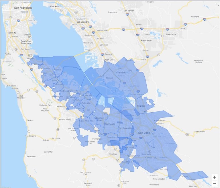 delivery area map